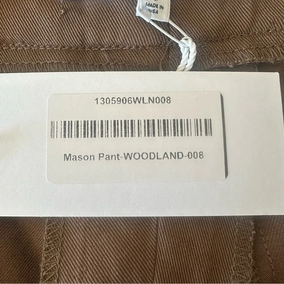 Reformation Mason Pant in Woodland Brown High Waist Pleated Quiet Luxury NWT - Picture 8 of 9